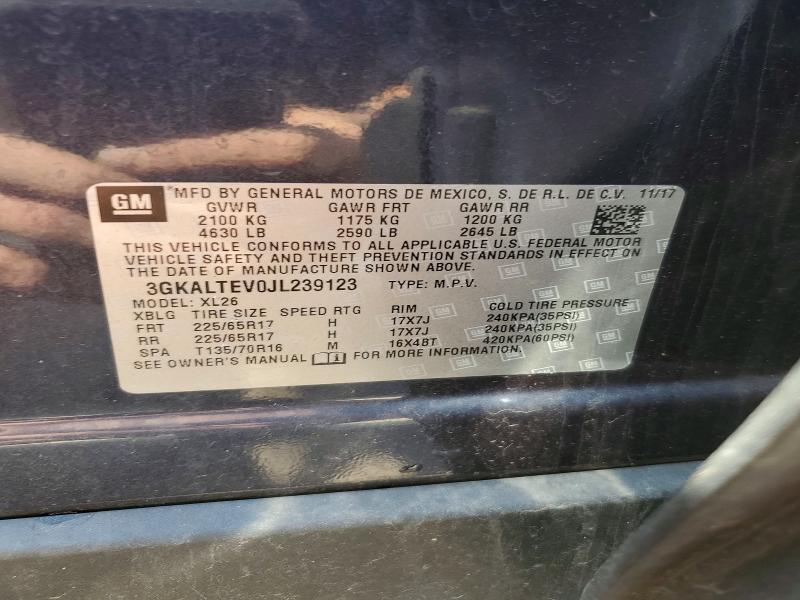 Продажа на аукционе авто 2018 Gmc Terrain Sle Awd, vin: 3GKALTEV0JL239123, номер лота: 46702216