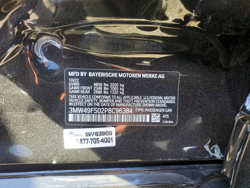 Aukcja sprzedaży 2023 Bmw M340i, vin: 3MW49FS02P8C96384, numer aukcji: 47135486