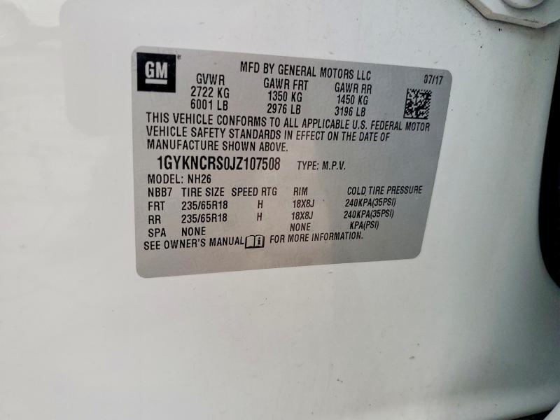 Aukcja sprzedaży 2018 Cadillac Xt5, vin: 1GYKNCRS0JZ107508, numer aukcji: 48021846