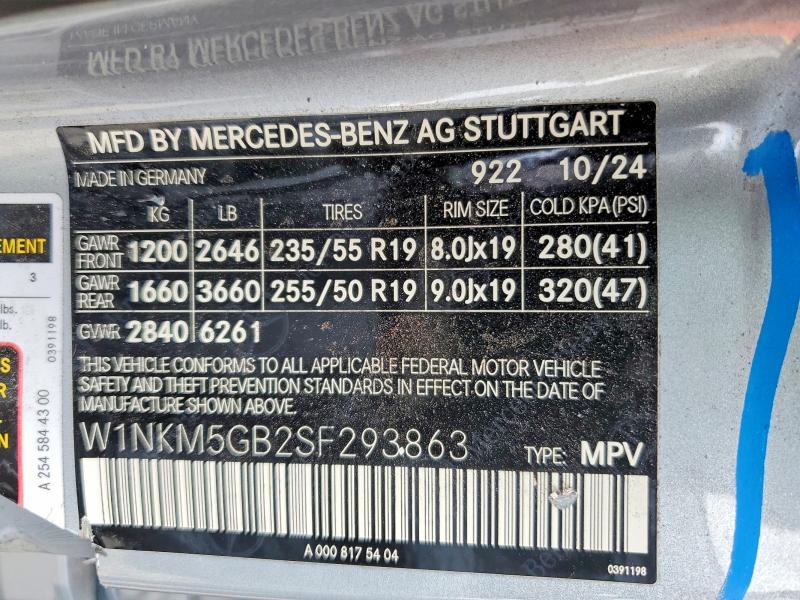Продаж на аукціоні авто 2025 Mercedes-benz Glc, vin: W1NKM5GB2SF293863, номер лоту: 46943026