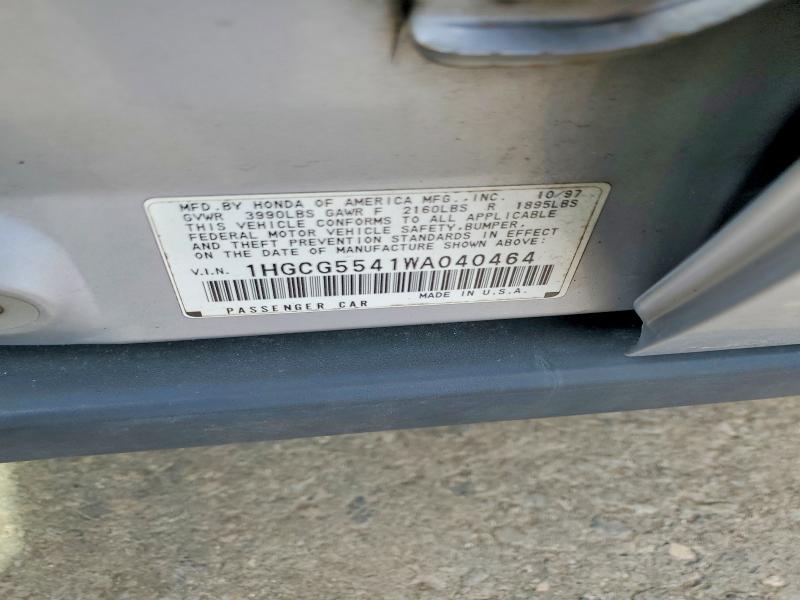 Aukcja sprzedaży 1998 Honda Accord, vin: 1HGCG5541WA040464, numer aukcji: 46860196