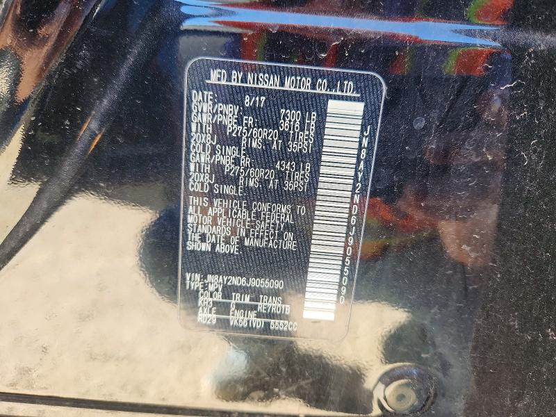 2018 Nissan Armada მანქანა იყიდება აუქციონზე, vin: JN8AY2ND6J9055090, აუქციონის ნომერი: 47302106