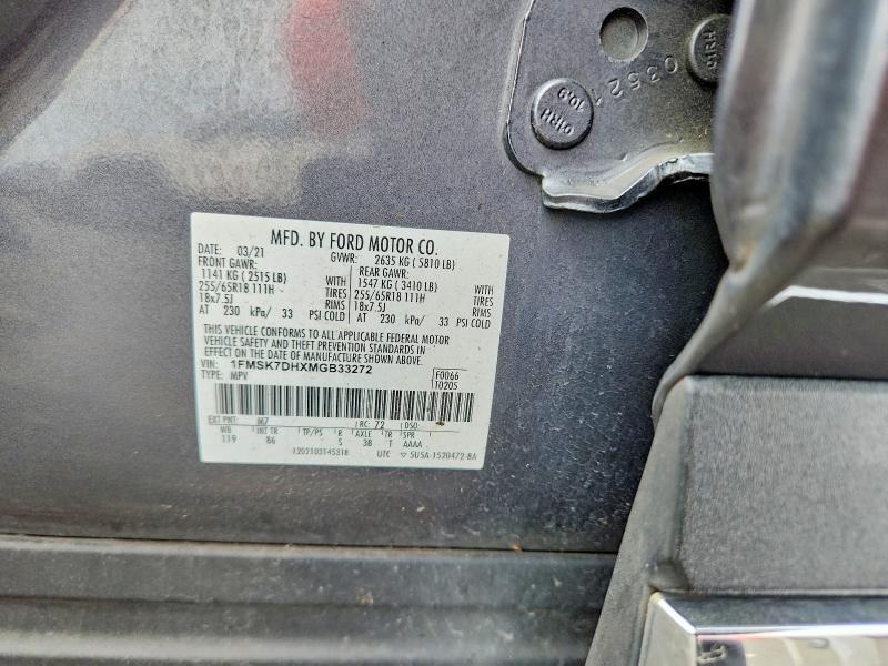 Aukcja sprzedaży 2021 Ford Explorer, vin: 1FMSK7DHXMGB33272, numer aukcji: 48092916