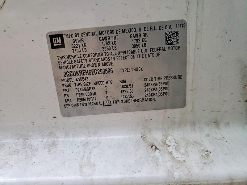 Aukcja sprzedaży 2014 Chevrolet Silverado, vin: 3GCUKREH6EG293596, numer aukcji: 46005576
