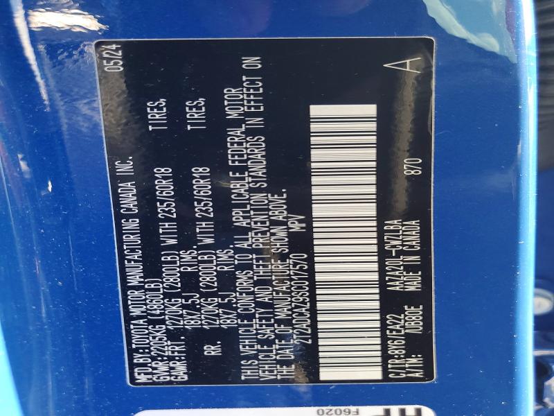 42072836 :رقم المزاد ، 2T2ADCAZ9SC017570 vin ، 2025 Lexus Nx 250 مزاد بيع
