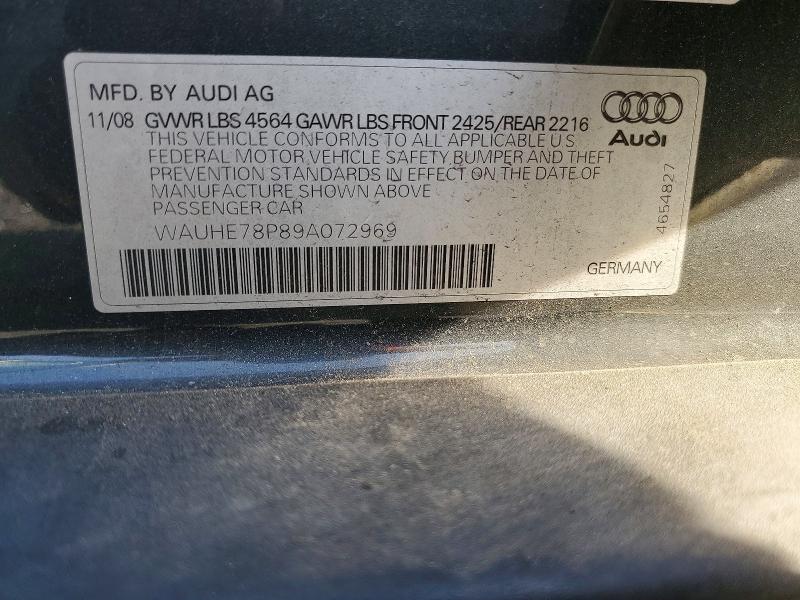 Aukcja sprzedaży 2009 Audi A3, vin: WAUHE78P89A072969, numer aukcji: 47538526