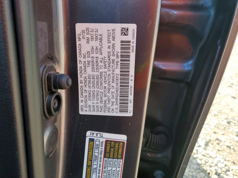 Aukcja sprzedaży 2020 Honda Cr-v, vin: 2HKRW2H82LH618312, numer aukcji: 46471226