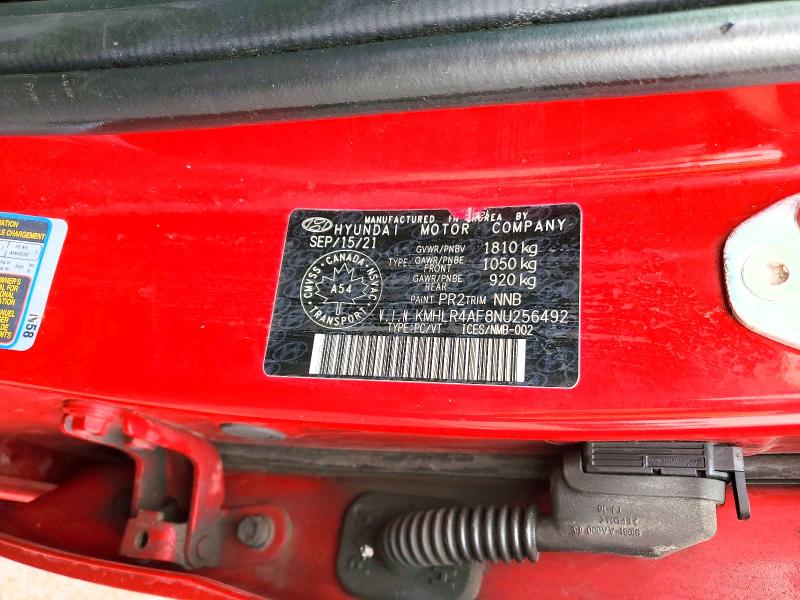 2022 Hyundai Elantra მანქანა იყიდება აუქციონზე, vin: KMHLR4AF8NU256492, აუქციონის ნომერი: 79010455