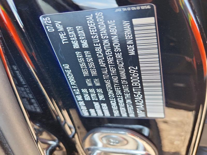 Продаж на аукціоні авто 2026 Porsche Macan, vin: WP1AA2A54TLB00692, номер лоту: 49433526