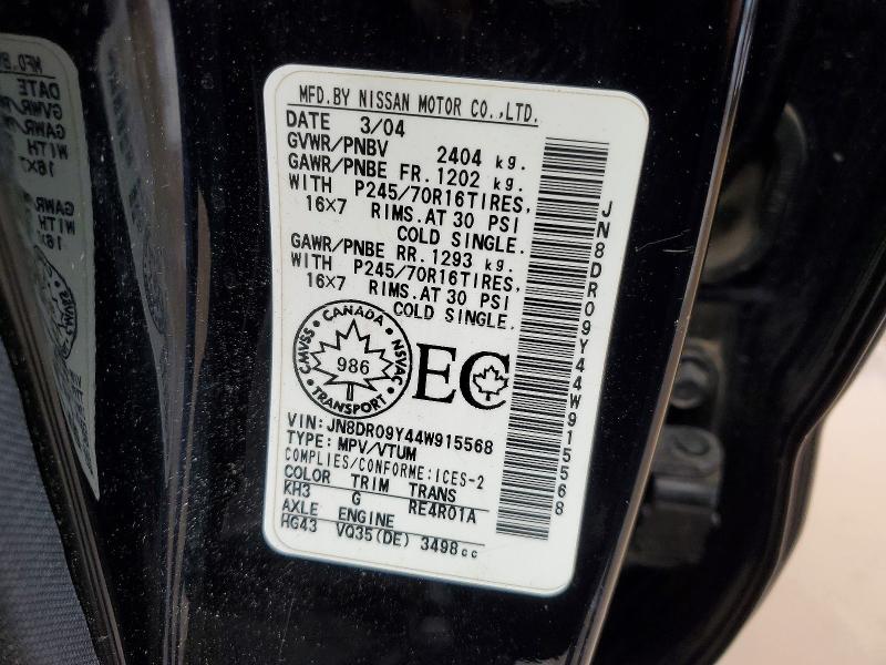 Продажа на аукционе авто 2004 Nissan Pathfinder, vin: JN8DR09Y44W915568, номер лота: 46653266