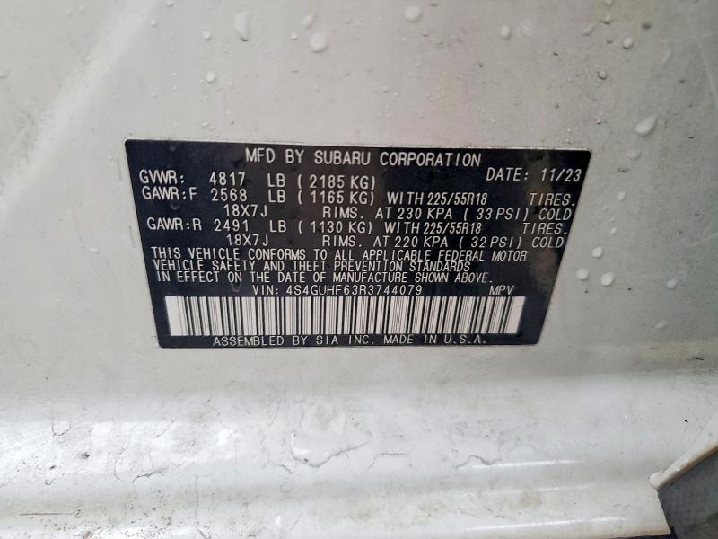79776175 :رقم المزاد ، 4S4GUHF63R3744079 vin ، 2024 Subaru Crosstrek مزاد بيع
