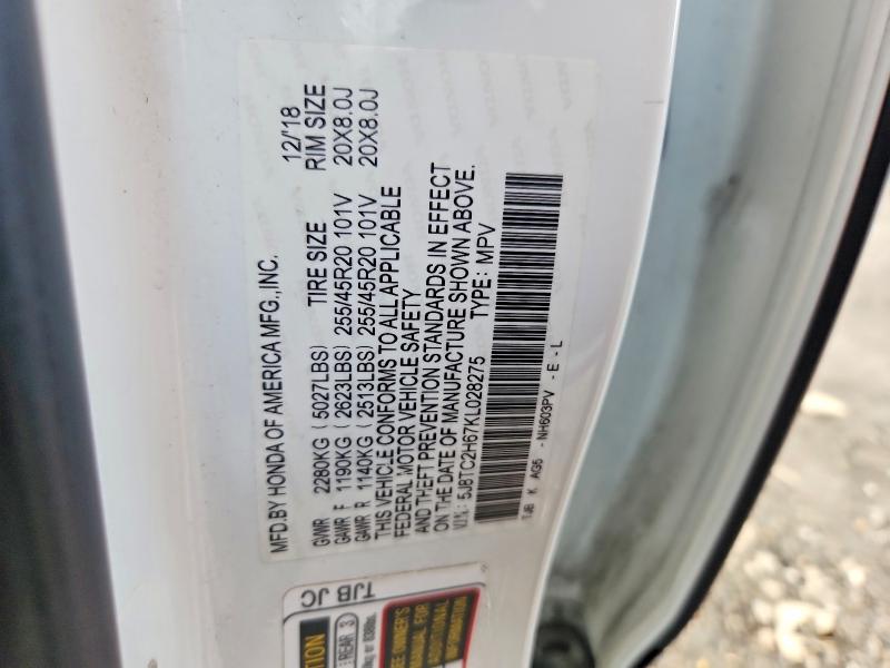 Продажа на аукционе авто 2019 Acura Rdx, vin: 5J8TC2H67KL028275, номер лота: 41755276