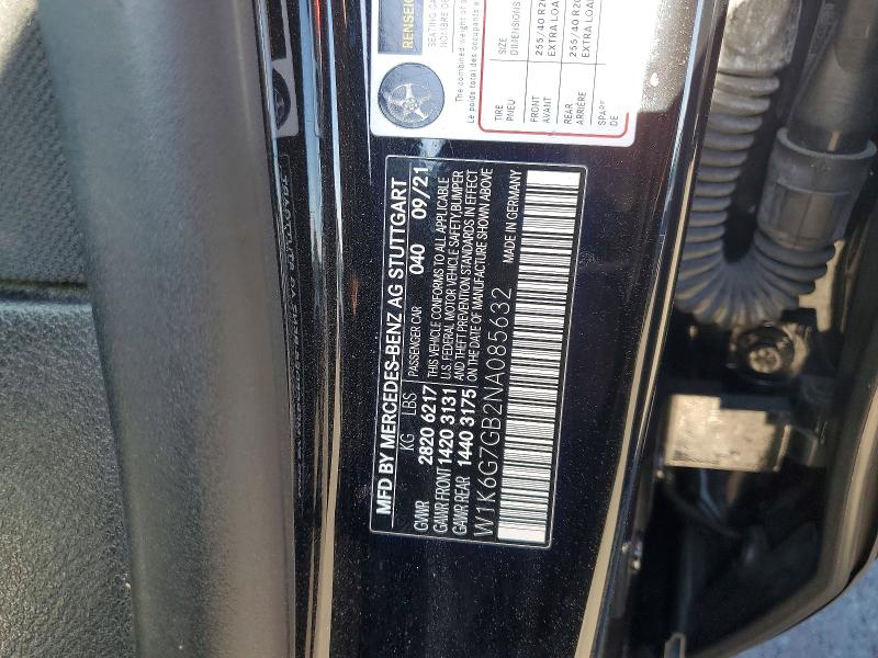 Продажа на аукционе авто 2022 Mercedes-benz S, vin: W1K6G7GB2NA085632, номер лота: 41753936