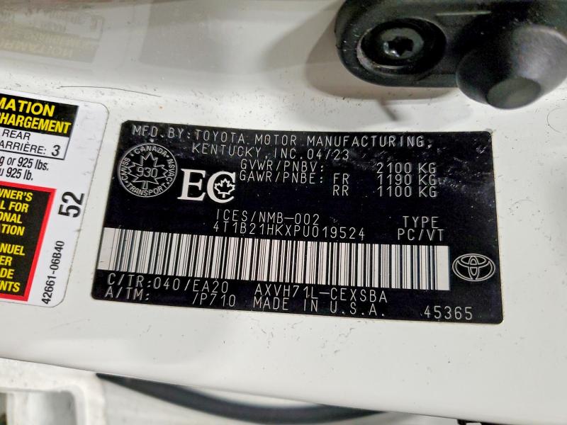 Продажа на аукционе авто 2023 Toyota Camry, vin: 4T1B21HKXPU019524, номер лота: 46148046