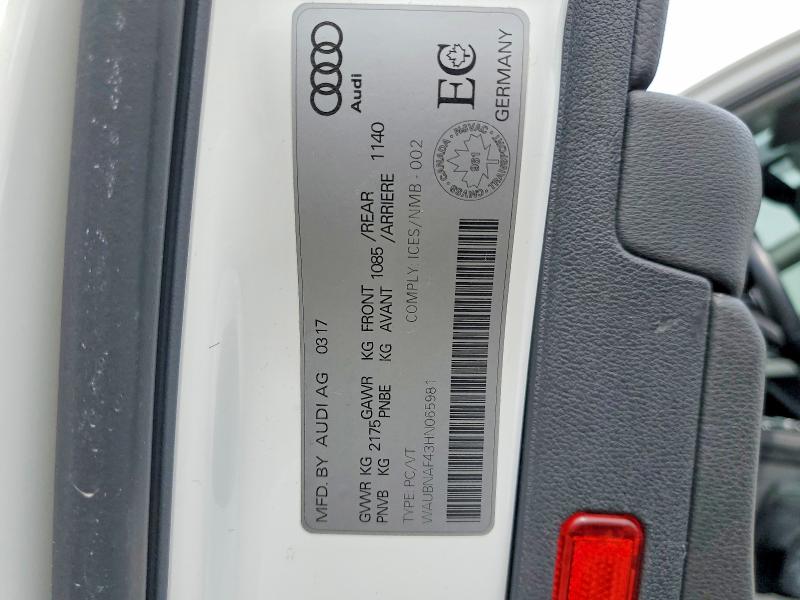 Продажа на аукционе авто 2017 Audi A4, vin: WAUBNAF43HN065981, номер лота: 47253296