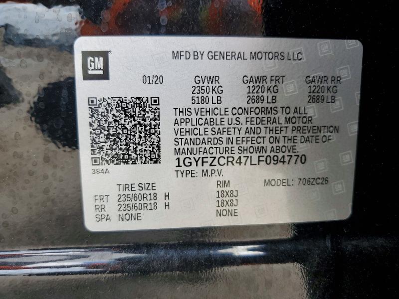 Aukcja sprzedaży 2020 Cadillac Xt4, vin: 1GYFZCR47LF094770, numer aukcji: 79945685
