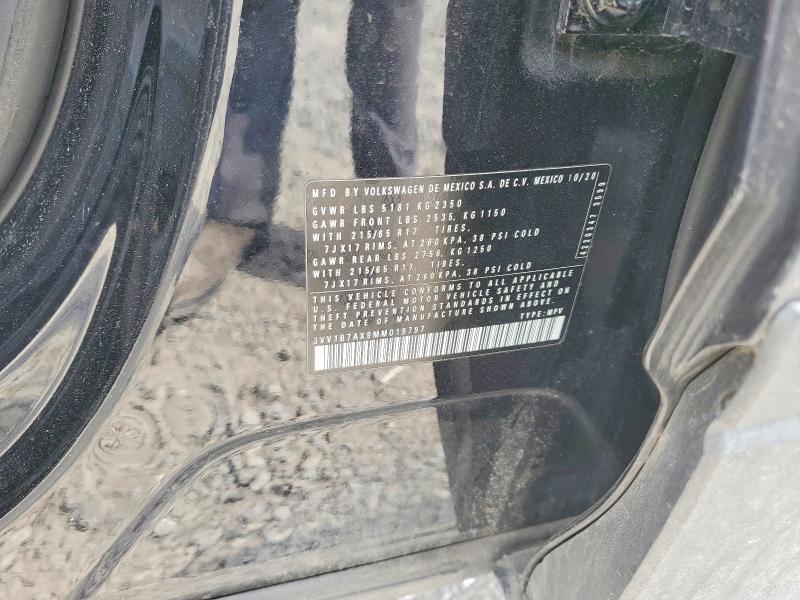 Продажа на аукционе авто 2021 Volkswagen Tiguan, vin: 3VV1B7AX9MM019797, номер лота: 79299265