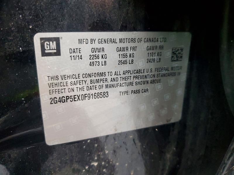 Aukcja sprzedaży 2015 Buick Regal, vin: 2G4GP5EX0F9168583, numer aukcji: 41773646