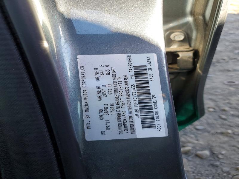 Продаж на аукціоні авто 2012 Mazda 3, vin: JM1BL1UFXC1531435, номер лоту: 47122016