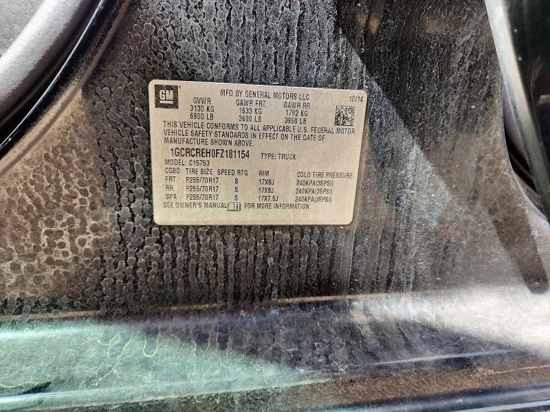 Продаж на аукціоні авто 2015 Chevrolet Silverado, vin: 1GCRCREH0FZ181154, номер лоту: 79985445