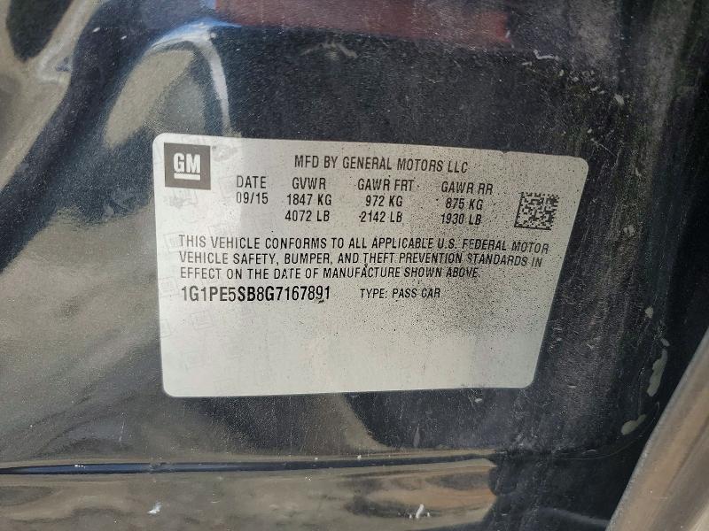 Aukcja sprzedaży 2025 Chev Cruze Limited, vin: 1G1PE5SB8G7167891, numer aukcji: 48185306