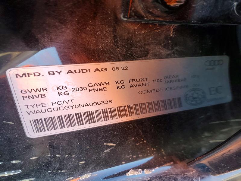 Продажа на аукционе авто 2022 Audi A3, vin: WAUGUCGY0NA096338, номер лота: 78179795
