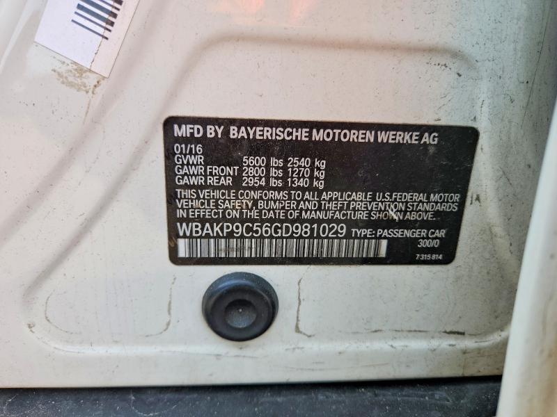 45702796 :رقم المزاد ، WBAKP9C56GD981029 vin ، 2016 Bmw 550 مزاد بيع