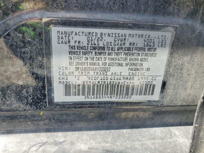 Продажа на аукционе авто 2022 Nissan Sentra, vin: 3N1AB8DV4NY233222, номер лота: 46687716