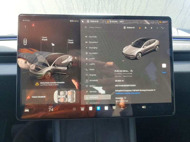 Продажа на аукционе авто 2024 Tesla Model 3, vin: 5YJ3E1EB3RF793517, номер лота: 45502366