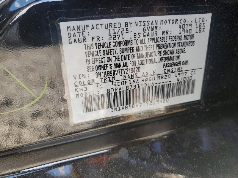Продажа на аукционе авто 2026 Nissan Sentra, vin: 3N1AB9BV7TY219420, номер лота: 78785465