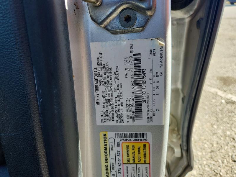 Продаж на аукціоні авто 2017 Ford Fusion, vin: 3FA6P0H70HR195493, номер лоту: 45825576