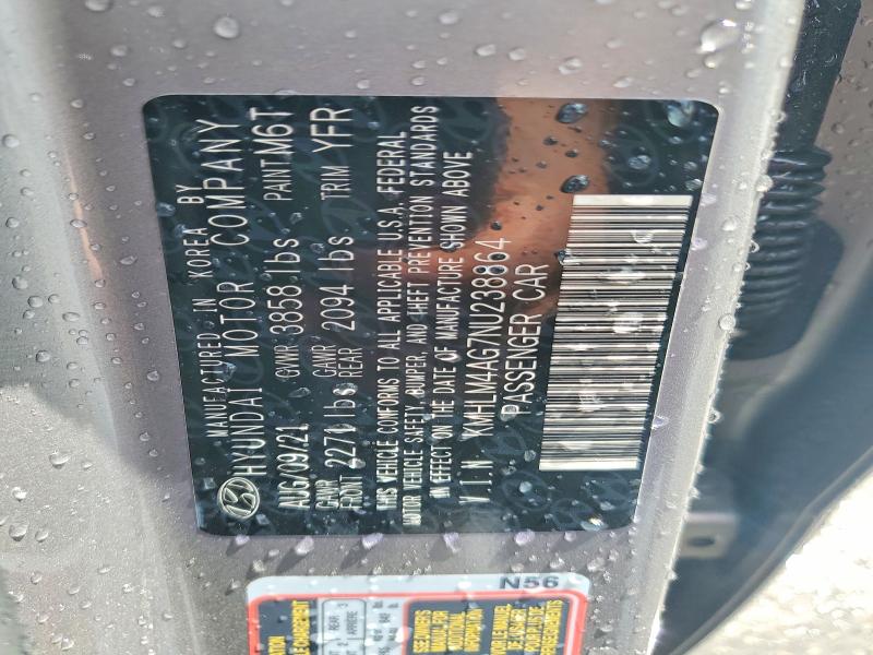 46297606 :رقم المزاد ، KMHLM4AG7NU238864 vin ، 2022 Hyundai Elantra مزاد بيع