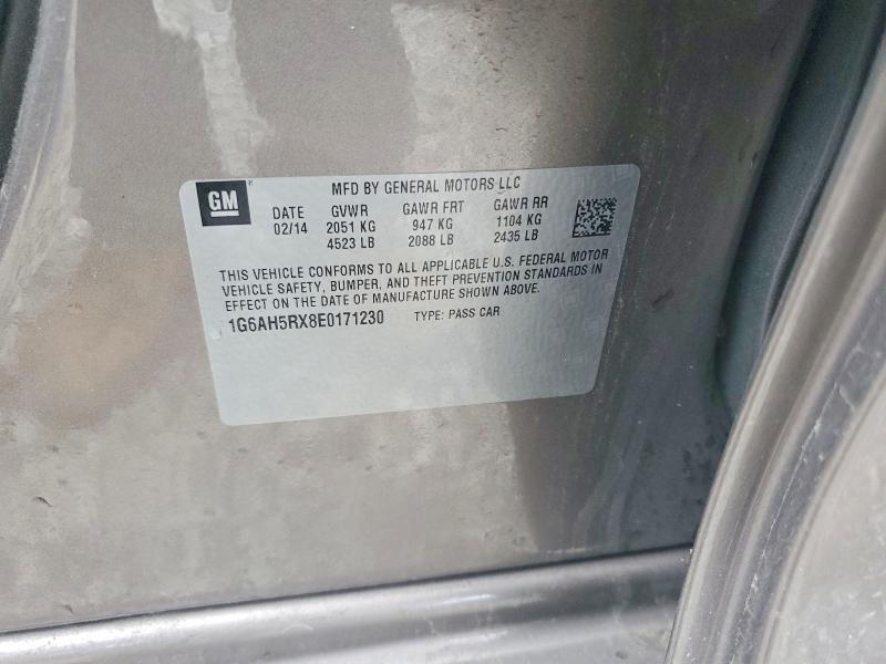 2014 Cadillac Ats მანქანა იყიდება აუქციონზე, vin: 1G6AH5RX8E0171230, აუქციონის ნომერი: 79233505