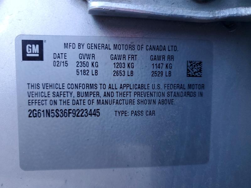 Продаж на аукціоні авто 2015 Cadillac Xts, vin: 2G61N5S36F9223445, номер лоту: 46045236