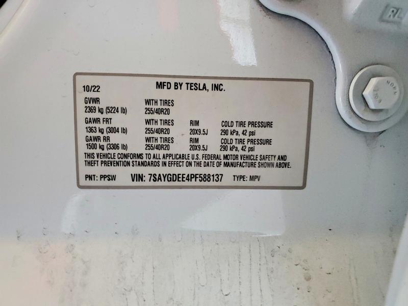Aukcja sprzedaży 2023 Tesla Model Y, vin: 7SAYGDEE4PF588137, numer aukcji: 41793366