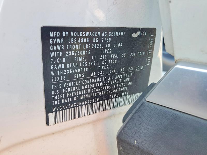 2014 Volkswagen Tiguan მანქანა იყიდება აუქციონზე, vin: WVGAV3AX6EW542996, აუქციონის ნომერი: 47505736