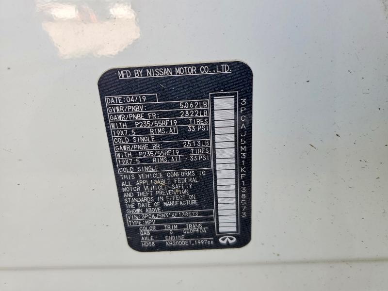 Продажа на аукционе авто 2019 Infiniti Qx50, vin: 3PCAJ5M31KF138573, номер лота: 47222346