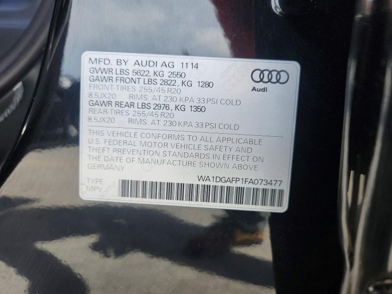 79898945 :رقم المزاد ، WA1DGAFP1FA073477 vin ، 2015 Audi Q5 مزاد بيع