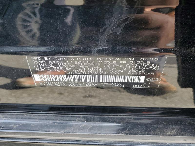 46397506 :رقم المزاد ، JTHGL1EF9A5041206 vin ، 2010 Lexus Ls 460 مزاد بيع
