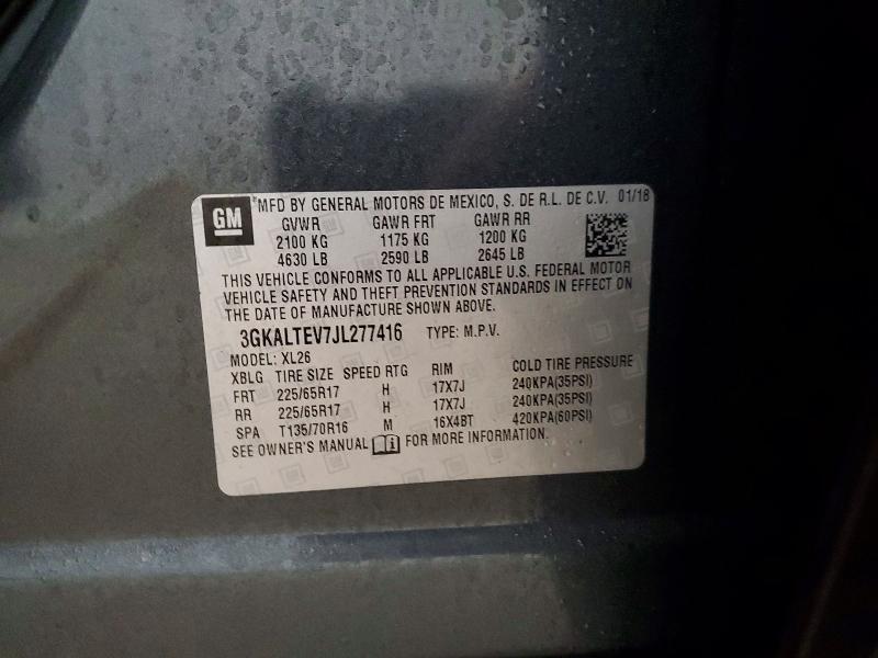 Aukcja sprzedaży 2018 Gmc Terrain, vin: 3GKALTEV7JL277416, numer aukcji: 79354005