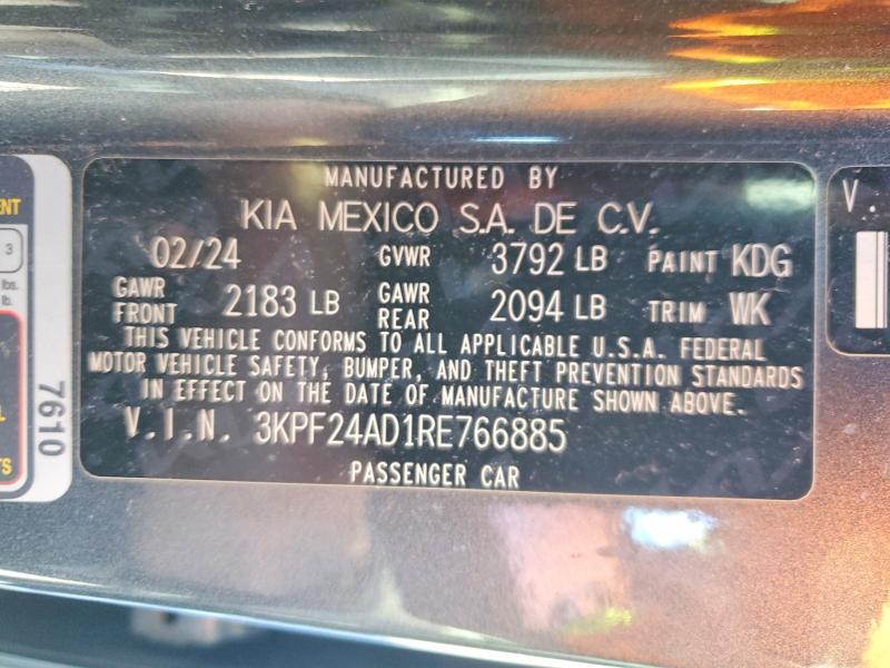 Продаж на аукціоні авто 2024 Kia Forte, vin: 3KPF24AD1RE766885, номер лоту: 42054106