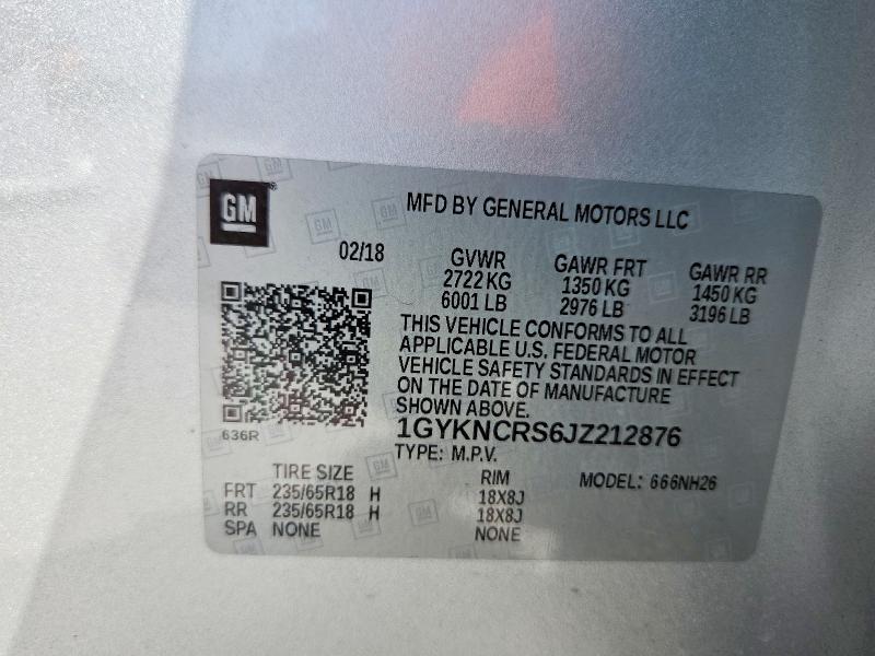 Aukcja sprzedaży 2018 Cadillac Xt5, vin: 1GYKNCRS6JZ212876, numer aukcji: 47167836