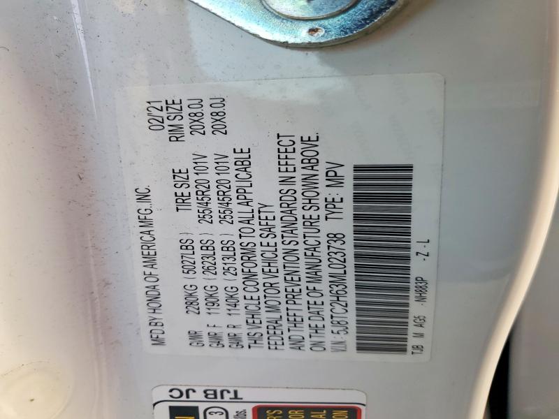 Aukcja sprzedaży 2021 Acura Rdx, vin: 5J8TC2H63ML023738, numer aukcji: 47699876