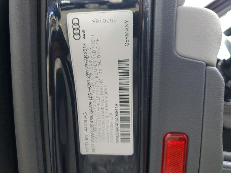 Продаж на аукціоні авто 2018 Audi A4, vin: WAUENAF40JA048419, номер лоту: 47940876