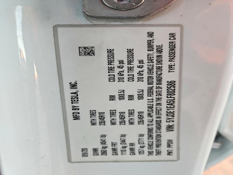 Aukcja sprzedaży 2020 Tesla Model 3, vin: 5YJ3E1EA5LF802586, numer aukcji: 41669846