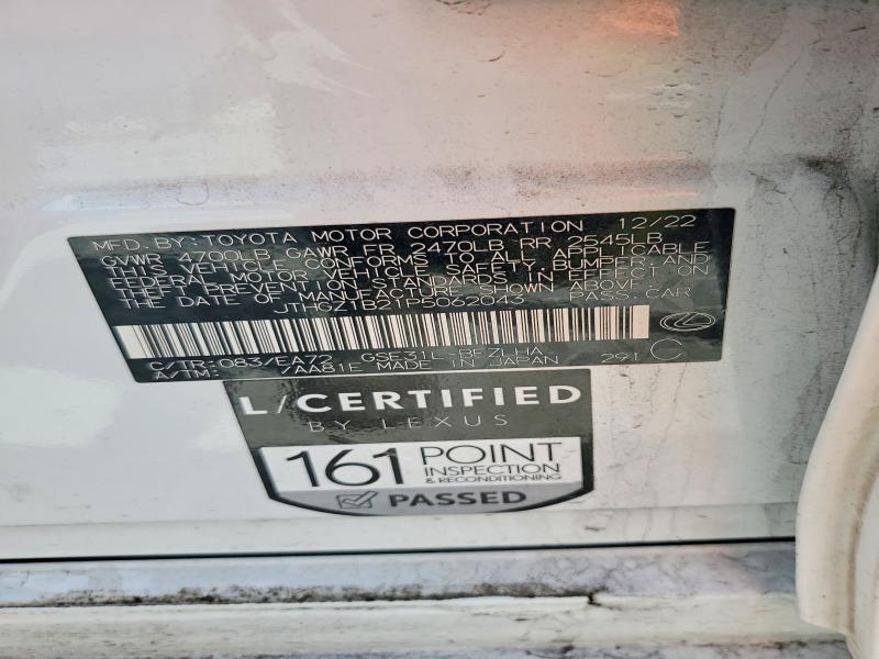 45530576 :رقم المزاد ، JTHGZ1B21P5062043 vin ، 2023 Lexus Is 350 مزاد بيع