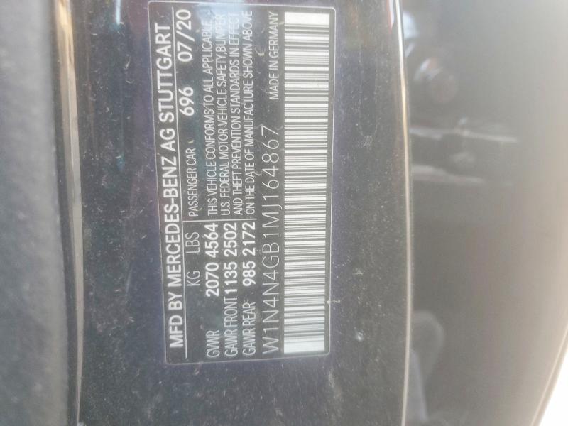 2021 Mercedes-benz Gla მანქანა იყიდება აუქციონზე, vin: W1N4N4GB1MJ164867, აუქციონის ნომერი: 48145056