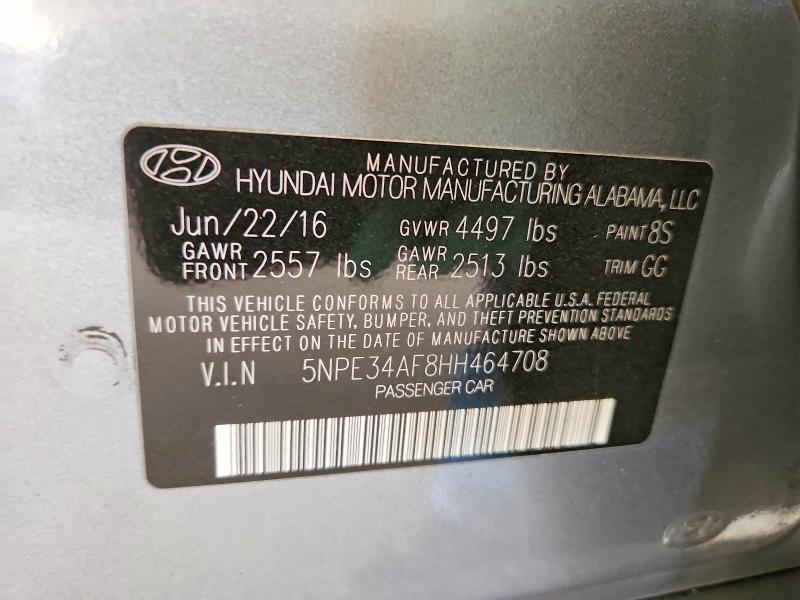 Продаж на аукціоні авто 2017 Hyundai Sonata, vin: 5NPE34AF8HH464708, номер лоту: 47449506