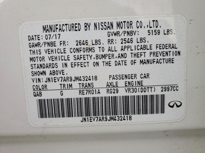 Продажа на аукционе авто 2018 Infiniti Q50, vin: JN1EV7AR9JM432418, номер лота: 42053626