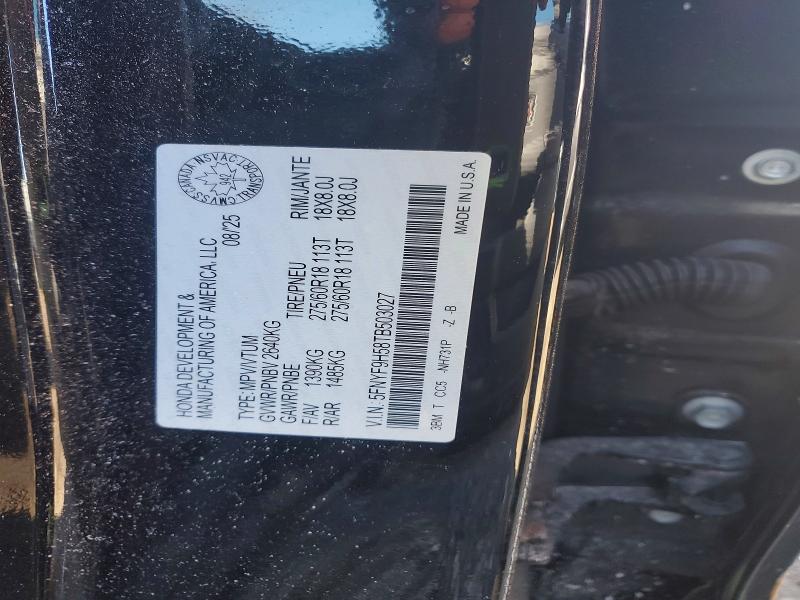 Aukcja sprzedaży 2026 Honda Passport, vin: 5FNYF9H58TB503027, numer aukcji: 47227616